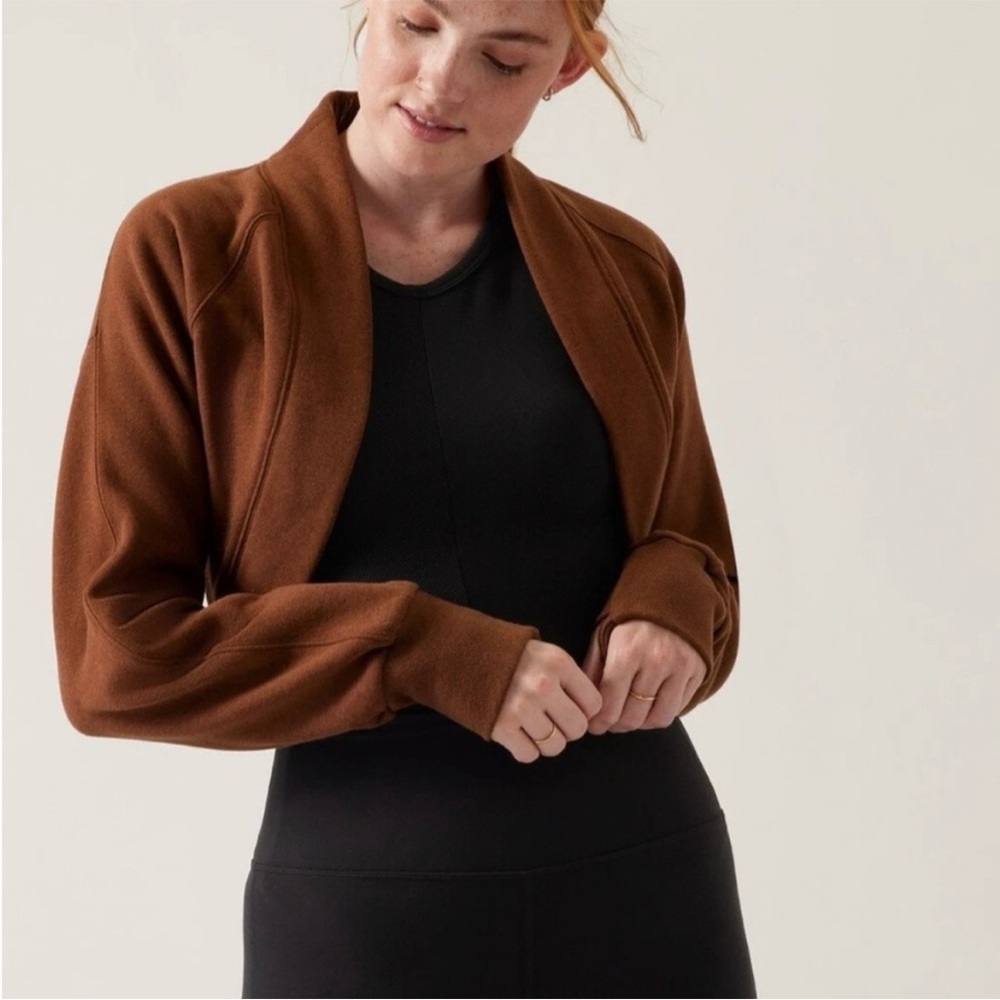 Athleta, Retroplush Crop Wrap Sweater, Size Small